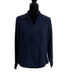 SONOMA women’s zip up navy blue blouse. Size M